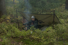 Тактичний дощовик-пончо-тент Tactical Poncho військовий дощовик-намет, оксфорд прогумований, накидка від дощу Зелений - зображення 9