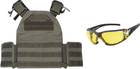 Набор Плитоноска c быстрым сбросом P.S.O MASKPOL S.A. TMPRG-03 + Тактические очки KHS Tactical optics 25901Q Желтые - изображение 1