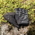 Плотные беспалые Перчатки Force с защитными резиновыми накладками черные размер M - изображение 7