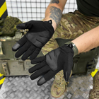 Плотные сенсорные перчатки Klaud с усиленными защитными накладками черные размер XL - изображение 2