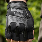 Плотные беспалые Перчатки Mechanix с защитными резиновыми накладками черные размер универсальный - изображение 4