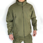 Чоловіча флісова Куртка Softshell з капюшном та вентиляційними блискавками олива розмір XXXL - зображення 2