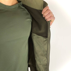 Чоловіча флісова Куртка Softshell з капюшном та вентиляційними блискавками олива розмір XXXL - зображення 5