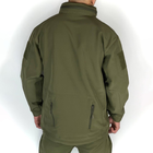 Мужская флисовая Куртка Softshell с капюшном и вентиляционными молниями олива размер XL - изображение 3