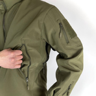 Мужская флисовая Куртка Softshell с капюшном и вентиляционными молниями олива размер XL - изображение 4