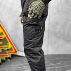 Прочный мужской Костюм F16 Рубашка + Брюки / Полевая Форма рип-стоп черная размер L - изображение 4