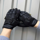 Плотные перчатки M-Pact с защитными пластиковыми накладками черные размер L - изображение 1
