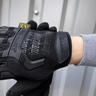 Плотные перчатки M-Pact с защитными пластиковыми накладками черные размер L - изображение 7