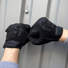 Плотные перчатки M-Pact с защитными пластиковыми накладками черные размер XL - изображение 3