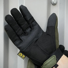 Плотные перчатки M-Pact с защитными пластиковыми накладками хаки размер XL - изображение 4