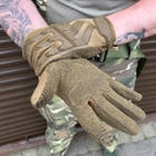Защитные сенсорные перчатки с резиновыми накладками и антискользящим покрытием койот размер L - изображение 3