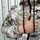 Легкая Мужская Куртка светлый пиксель / Удлиненная Ветровка размер 2XL - изображение 8