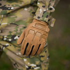 Плотные перчатки M-Pact с защитными накладками из ABS-пластика и антискользящими ладонями койот размер - изображение 4