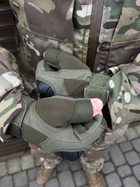 Плотные беспалые Перчатки Oakley Pro с защитными накладками хаки размер M - изображение 4