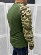 Чоловічий Лонгслів з принтом на грудях / Футболка з довгим рукавом хакі піксель розмір XL - зображення 3