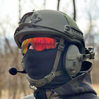 Активные Наушники HD-16 с шумоподавлением и креплением на Шлем олива - изображение 6