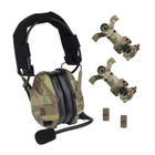 Активные Наушники HD-16 с шумоподавлением и креплением на Шлем мультикам - изображение 1