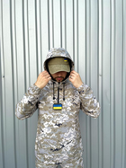 Мужской Анорак Terra с шевроном в виде флага Украины / Ветровка с капюшоном пиксель размер XXXL - изображение 3