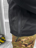 Чоловіча зимова Куртка Combat Soft Shell чорна розмір L - зображення 4