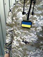 Мужской Анорак Terra с шевроном в виде флага Украины / Ветровка с капюшоном пиксель размер M - изображение 6