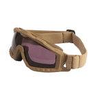 Захисні окуляри та маска 2 в 1 тактичні Oakley Si Ballistic M Frame койот - зображення 3