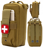 Невелика армійська аптечка сумка для медикаментів Edibazzar койот (199003) - зображення 3