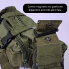 Прочная тактическая сумка через плечо мужская женская сумка военная через плечо Олива TACTICAL PRO (ZK-12) - изображение 5