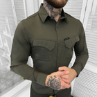 Мужская крепкая Рубашка Combat RipStop на пуговицах с карманами олива размер S - изображение 7
