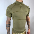 Мужской Убакс Han Wild с короткими рукавами и карманами / Прочная уставная Рубашка олива размер M - изображение 3