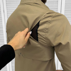 Мужская крепкая Рубашка Combat RipStop с сетчатыми вставками койот размер XL - изображение 7
