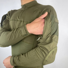 Мужской крепкий Убакс ESDY с усиленными локтями / Плотная уставная Рубашка олива размер XL - изображение 6