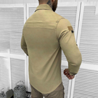 Мужская крепкая Рубашка Combat RipStop на пуговицах с карманами койот размер M - изображение 4