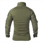 Хлопковый мужской Убакс с отсеками для Налокотников / Уставная рубашка олива размер XL - изображение 2