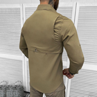 Мужская крепкая Рубашка Combat RipStop с сетчатыми вставками койот размер S - изображение 4