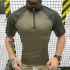 Мужской Убакс Logos с короткими рукавами и карманами / Прочная уставная Рубашка олива размер L - изображение 2