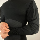 Мужской крепкий Убакс с усиленными локтями / Плотная уставная Рубашка черная размер XL - изображение 5