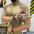 Мужской Убакс Single Sword с короткими рукавами и карманами / Прочная уставная Рубашка Coolmax койот размер XL - изображение 4
