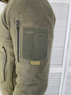 Чоловіча флісова кофта Bazel у кольорі хакі / Фліска розмір 2XL - зображення 4