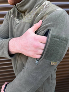 Чоловіча флісова Кофта Bikatex з липучками під шеврони / Фліска камуфляж розмір XL - зображення 3