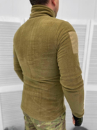 Мужская флисовая Кофта с карманами и липучками под шевроны / Флиска койот размер 2XL - изображение 4