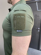 Поло тактичне Bikatex, колір Олива, розмір L, з липучками для шевронів на рукавах, футболка тактична - зображення 6
