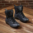 Универсальные кожаные Берцы с мембраной / Летние Ботинки на двухкомпонентной подошве черные размер 41 - изображение 3