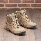 Универсальные кожаные Ботинки с мембраной / Летние низкие Береги на двухкомпонентной подошве койот размер 37 - изображение 2