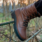 Высокие Демисезонные Ботинки Ястреб коричневые / Кожаные Берцы размер 43 - изображение 5