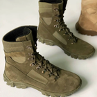 Утепленные Берцы из натуральной кожи с подкладкой Airtex / Зимние ботинки в цвете олива размер 37 - изображение 3
