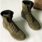 Утеплені Берці з натуральної шкіри з підкладкою Airtex / Зимові черевики у кольорі олива розмір 47 - зображення 4