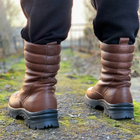 Высокие Летние Ботинки Ястреб коричневые / Легкие Кожаные Берцы размер 43 - изображение 4