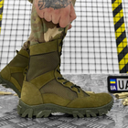 Мужские кожаные Ботинки с сетчатыми вставками на резиновой подошве / Летние оливки Береза размер 46 - изображение 5