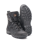 Универсальные кожаные Берцы с мембраной / Демисезонные Ботинки на двухкомпонентной подошве черные размер 44 - изображение 5
