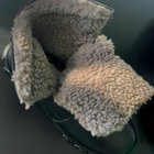 Утепленные Берцы из натуральной кожи с меховой подкладкой / Зимние ботинки в цвете олива размер 48 - изображение 6